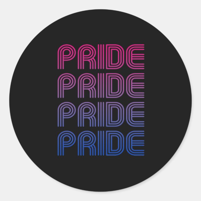 Bisexual Retro Pride Classic Round Sticker (Front)