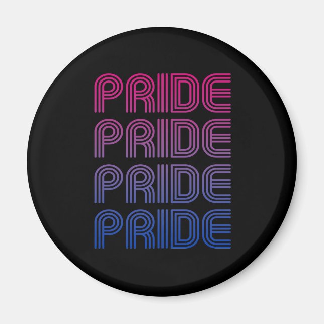 Bisexual Retro Pride Magnet (Front)