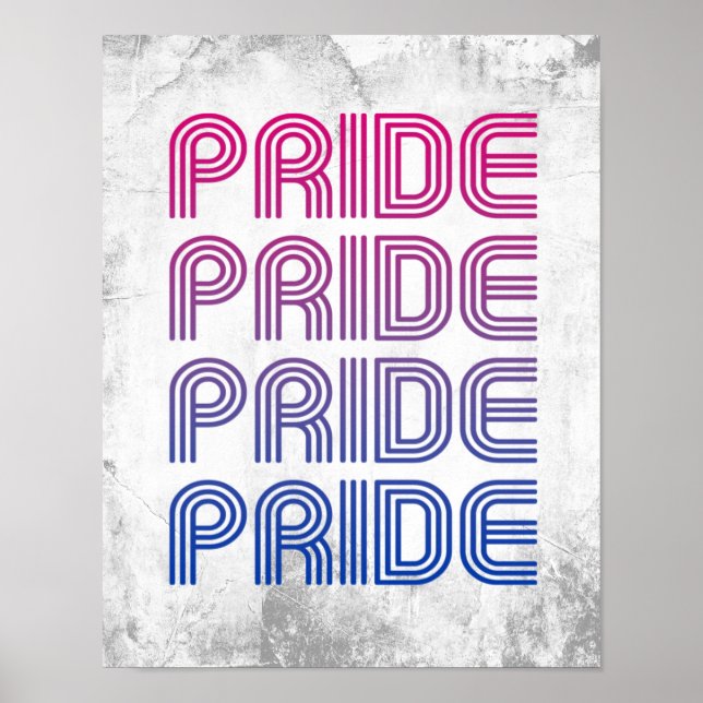 Bisexual Retro Pride Poster (Front)