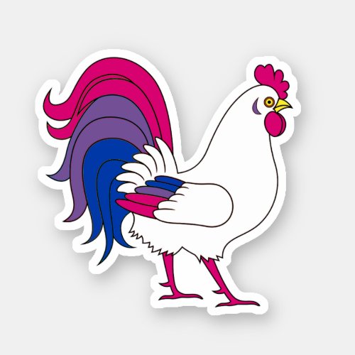Bisexual Rooster Sticker