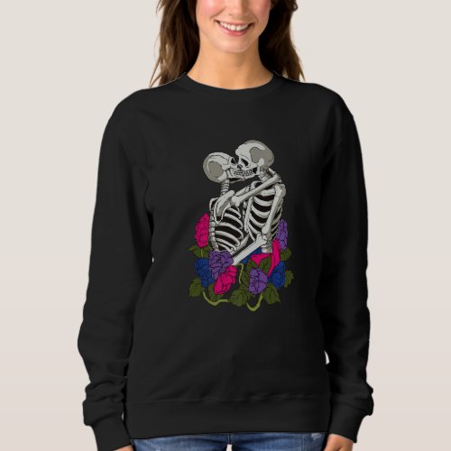 Bisexual Skeleton Bi Pride Flag Color Lgbtq Queer Sweatshirt