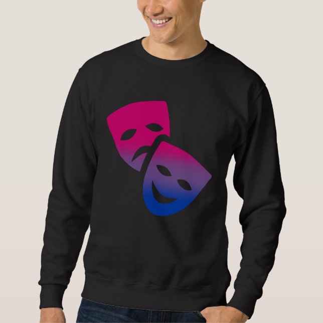 Bisexual Subtle Bi Pride LGBTQ Theatre Theater and Sweatshirt (Front)
