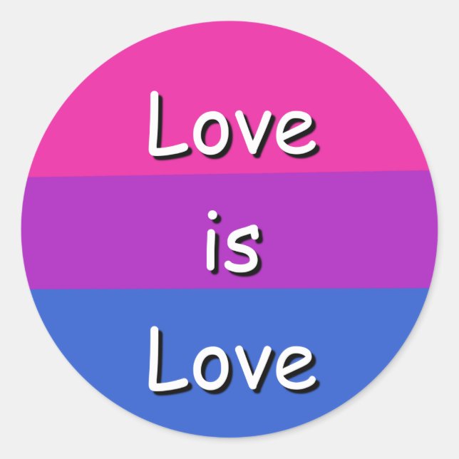 Bisexual Symbol Awareness Pride Sticker (Front)