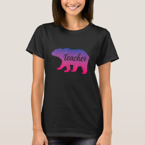 Bisexual Teacher Bear Lgbtq Bisexual Pride T_Shirt