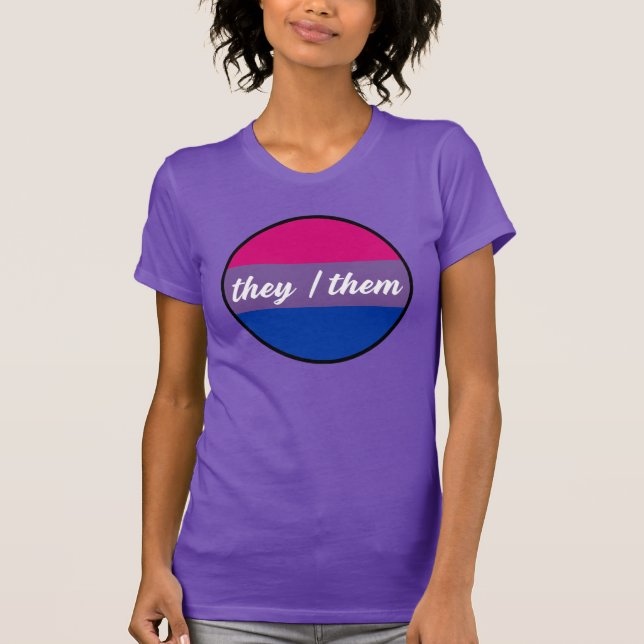 Bisexual They/Them T-Shirt (Front)