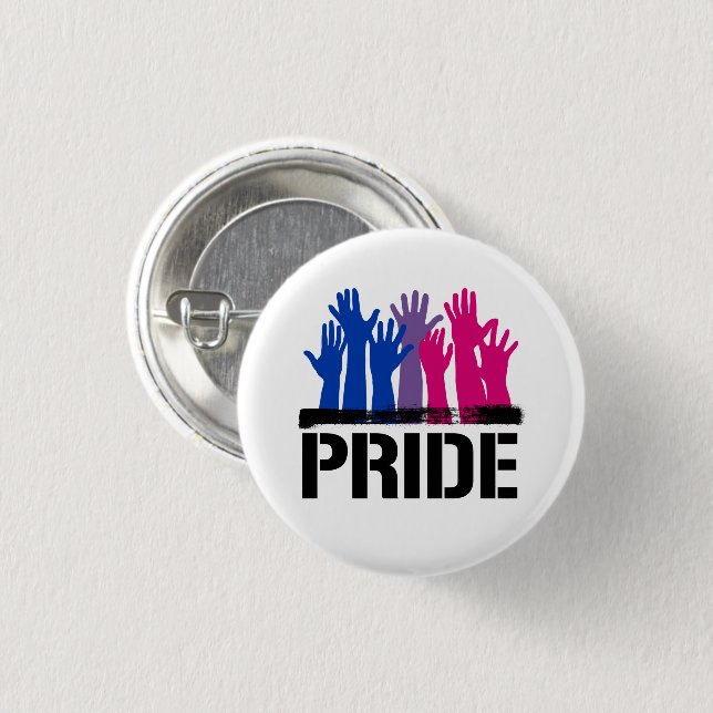 Bisexual Together Pride Button (Front & Back)