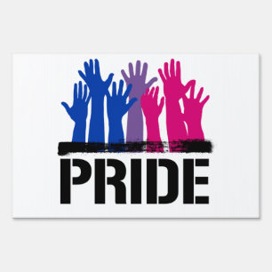 Bisexual Together Pride Sign