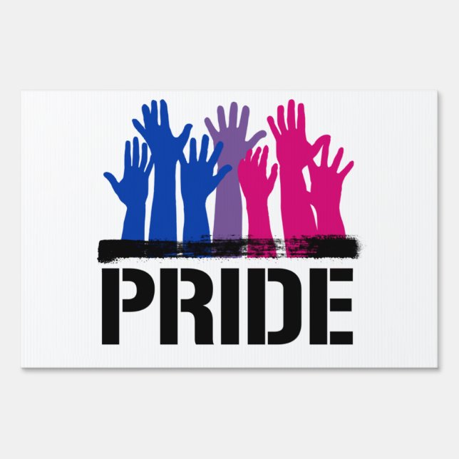 Bisexual Together Pride Sign (Front)