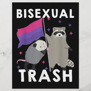 Bisexual Trash Gay Pride Rainbow LGBT Raccoon Flyer