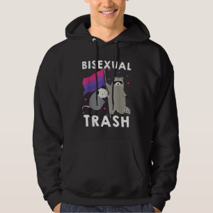 Bisexual Trash Gay Pride Rainbow LGBT Raccoon Hoodie
