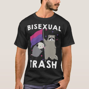 Bisexual Trash Gay Pride Rainbow LGBT Raccoon Poss T-Shirt