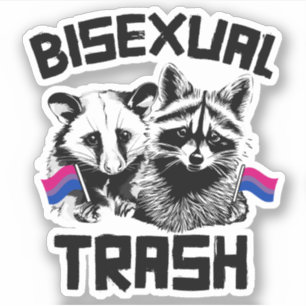 Bisexual Trash Raccoon and Possum Sticker