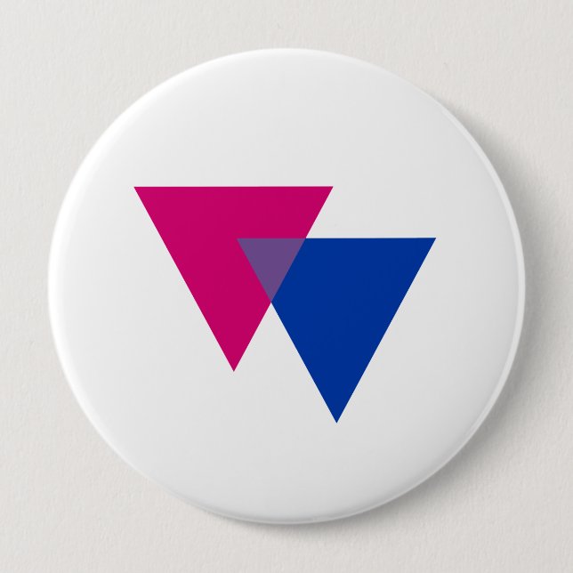 BISEXUAL TRIANGLE SYMBOL PINBACK BUTTON (Front)