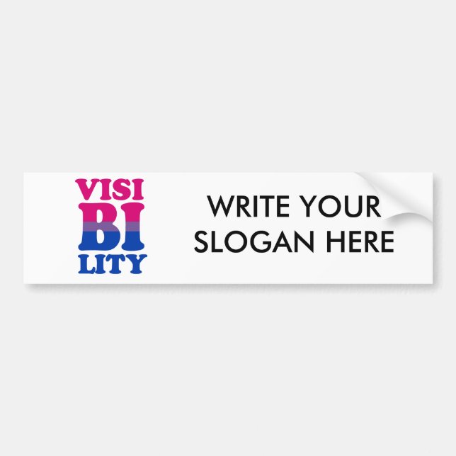 Bisexual Visibility Bumper Sticker (Front)