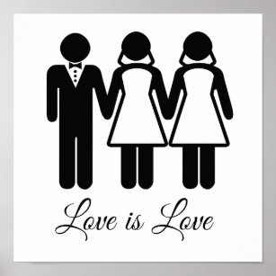 BISEXUAL WEDDING LOVE IS LOVE -.png Poster