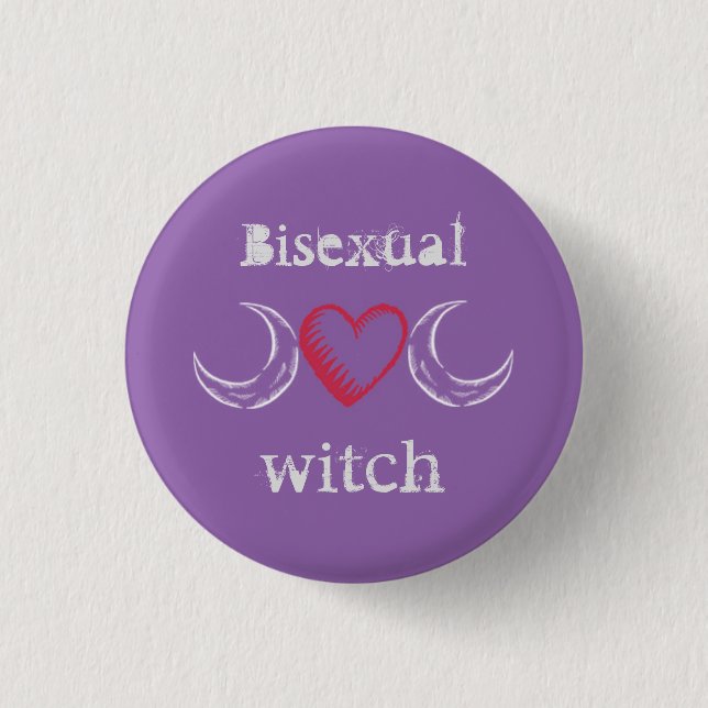 Bisexual witch badge / button (Front)