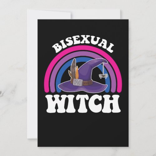 Bisexual Witch Bi Pride Halloween Invitation