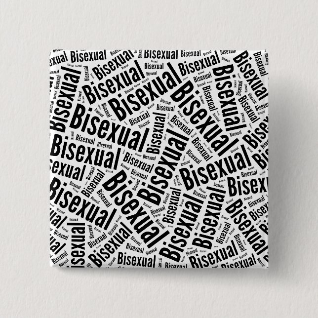 BISEXUAL WORD PATTERN - (2).png Pinback Button (Front)