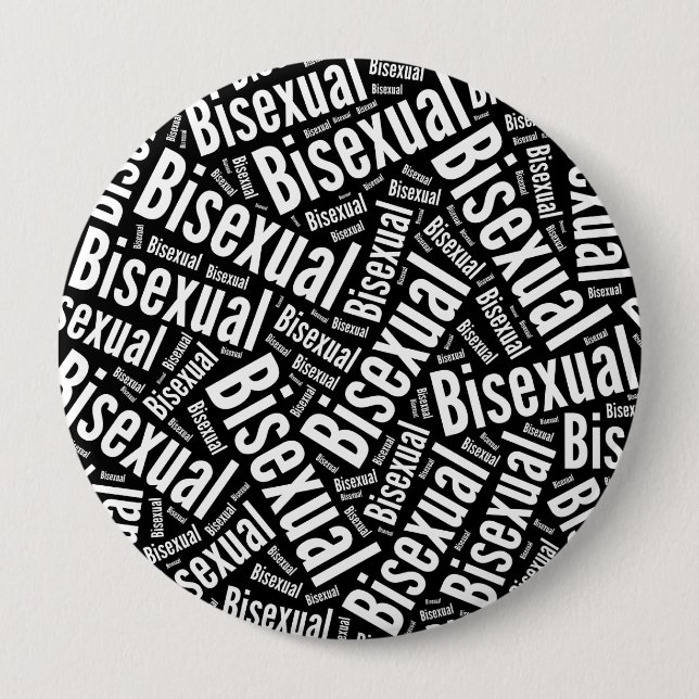 BISEXUAL WORD PATTERN WHITE -.png Button (Front)