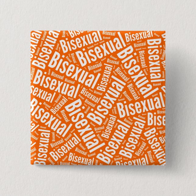 BISEXUAL WORD PATTERN WHITE -.png Pinback Button (Front)
