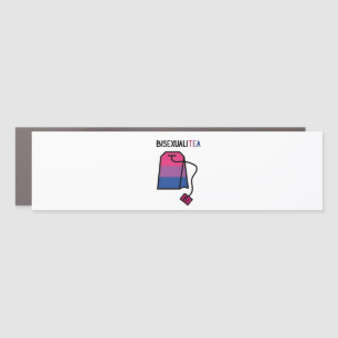 BisexualiTEA Bi Pride Flag Bisexual Tea Car Magnet