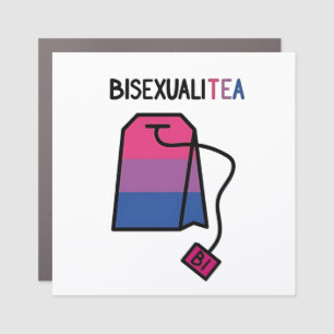 BisexualiTEA Bi Pride Flag Bisexual Tea Car Magnet