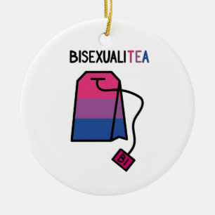 BisexualiTEA Bi Pride Flag Bisexual Tea Ceramic Ornament