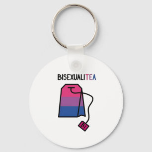 BisexualiTEA Bi Pride Flag Bisexual Tea Keychain