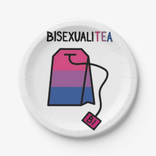 BisexualiTEA Bi Pride Flag Bisexual Tea Paper Plates
