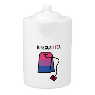 BisexualiTEA Bi Pride Flag Bisexual Tea Teapot