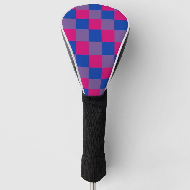 Bisexuality chackered pattern golf head cover (Front)
