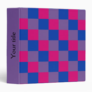 Bisexuality colors checkered pattern binder