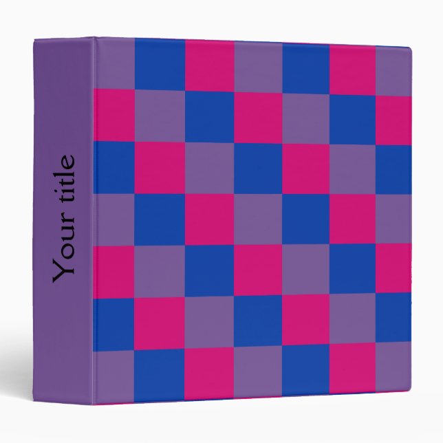 Bisexuality colors checkered pattern binder (Front/Spine)