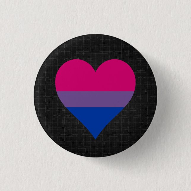 Bisexuality flag black button (Front)