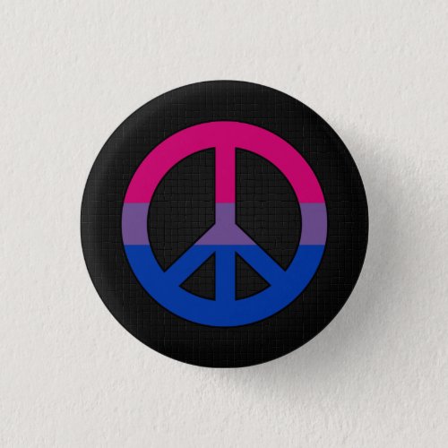 Bisexuality flag peace sign button