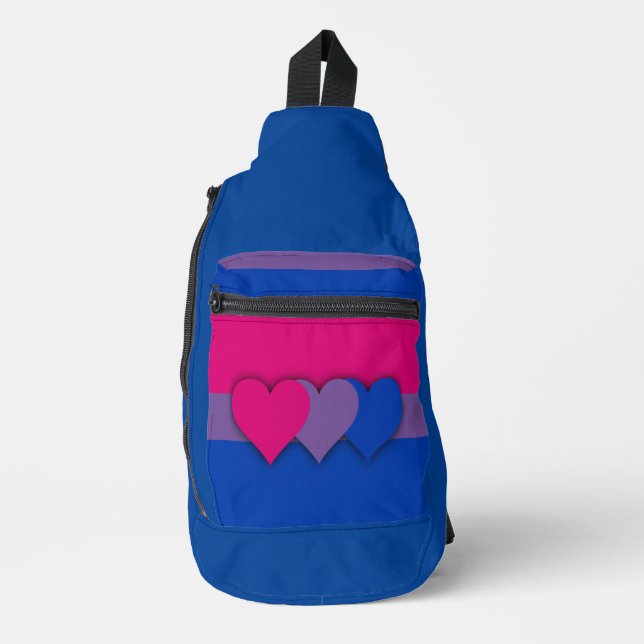 Bisexuality flag  sling bag (Front)