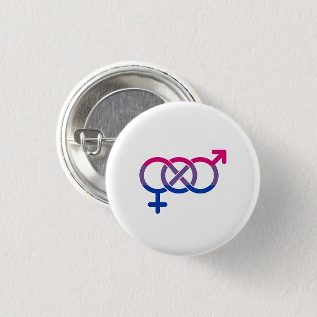 Bisexuality Gender Symbol Button (Front & Back)