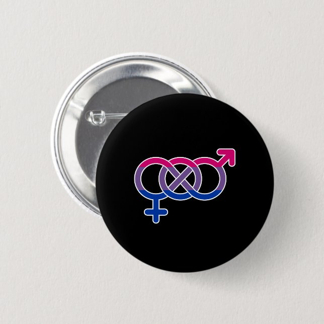 Bisexuality Gender Symbol Button (Front & Back)