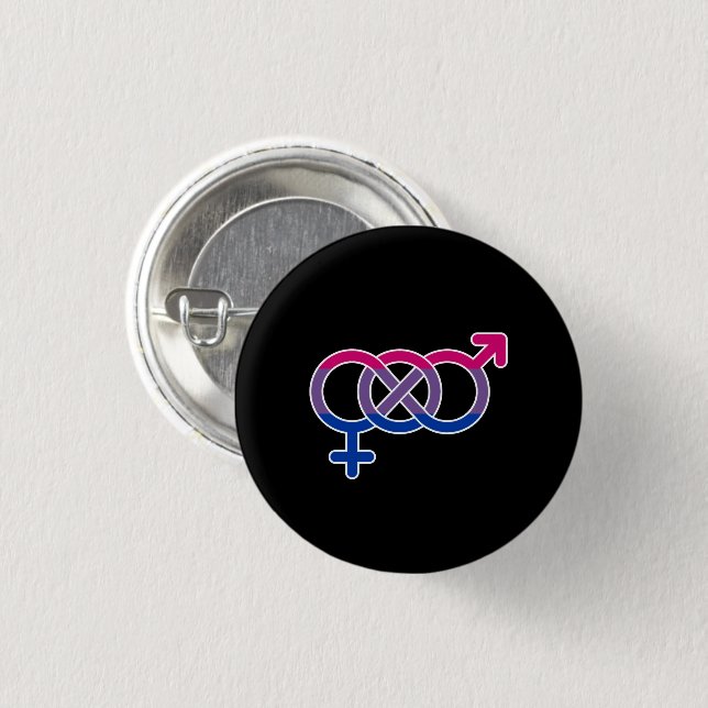 Bisexuality Gender Symbol Button (Front & Back)