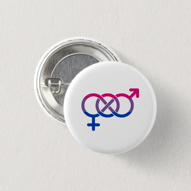 Bisexuality Gender Symbol Button (Front & Back)