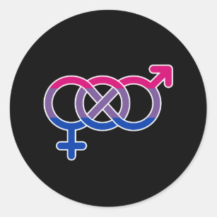 Bisexuality Gender Symbol Classic Round Sticker