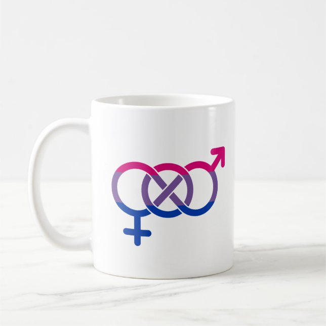 Bisexuality Gender Symbol Coffee Mug (Left)