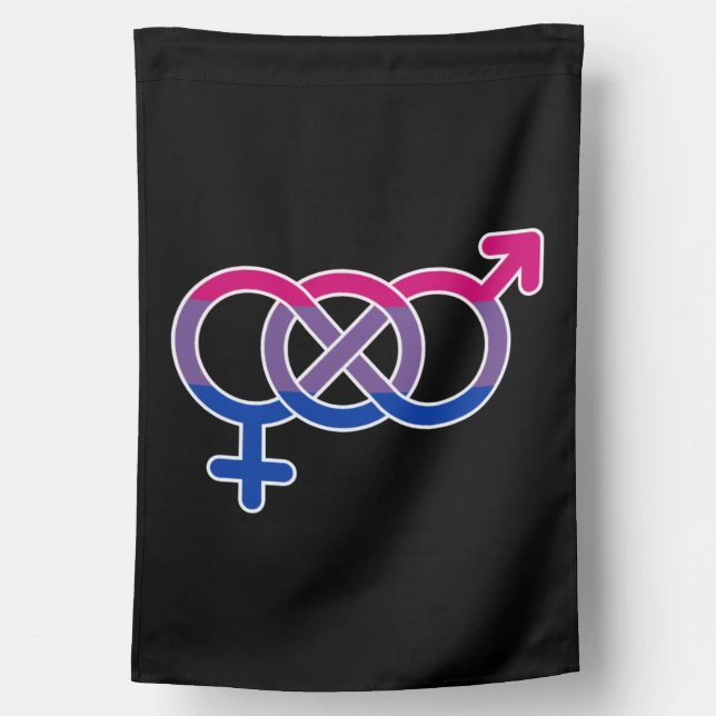 Bisexuality Gender Symbol House Flag (Back)