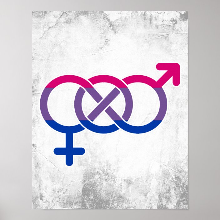 Bisexuality Gender Symbol Poster