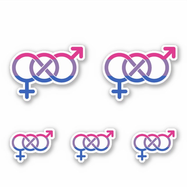 Bisexuality Gender Symbol Sticker (Front)