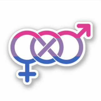 Bisexuality Gender Symbol Sticker