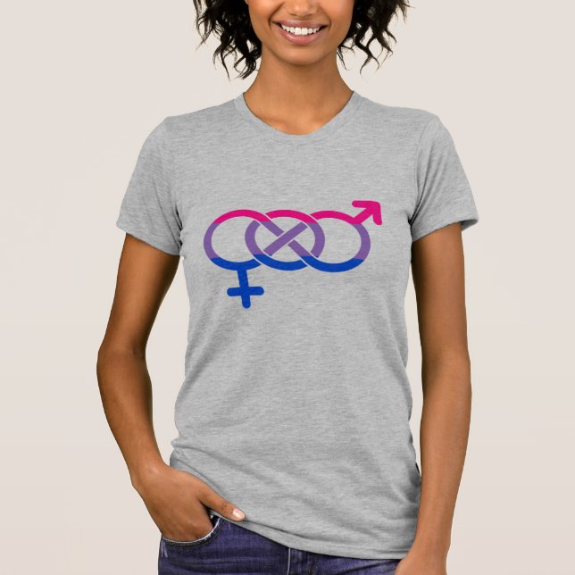 Bisexuality Gender Symbol T-Shirt (Front)