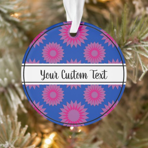 Bisexuality pride blue flower pattern ornament