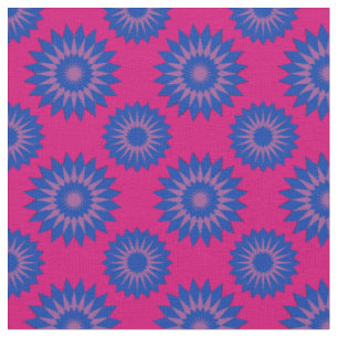 Bisexuality pride colors /pink flower pattern fabric