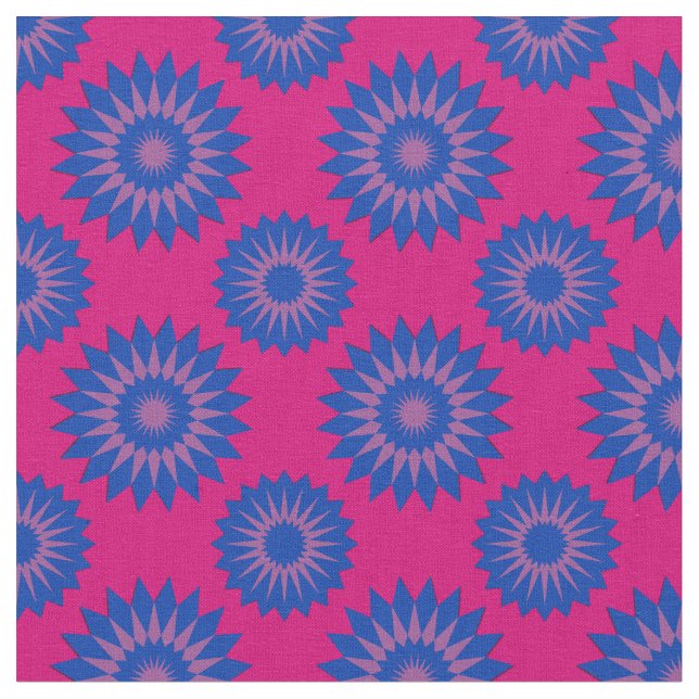 Bisexuality pride colors /pink flower pattern fabric (Close Up)